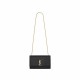 Saint Laurent Medium Kate Chain Bag In Black Textured Leather