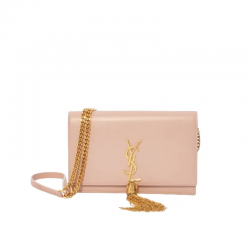 Saint Laurent Kate Chain Wallet With Tassel In Smooth Leather