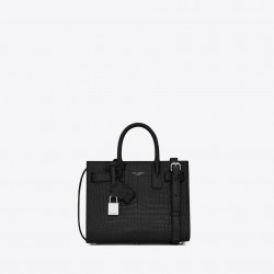 Saint Laurent Classic Sac De Jour Nano In Embossed Crocodile Shi