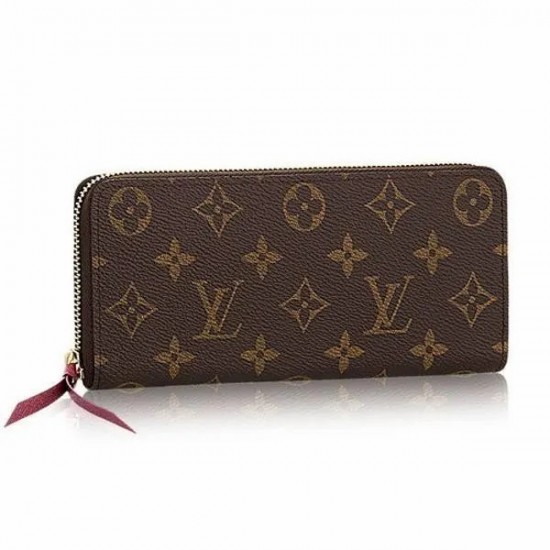 Louis Vuitton Monogram Canvas Clemence Wallet M60742 Fuchsia