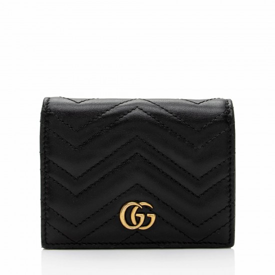 Gucci Matelasse GG Marmont Card Case Wallet (SHF-61rHie)