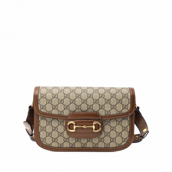 Gucci – Women’s Horsebit 1955 Shoulder Bag – (Beige/Ebony)