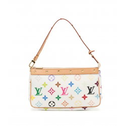 LOUIS VUITTON MONOGRAM MULTICOLOR POCHETTE ACCESSORIES WHITE