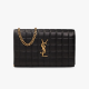 SAINT LAURENT LAMBSKIN CASSANDRE CHAIN WALLET