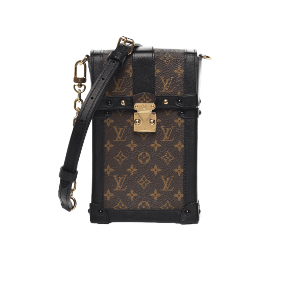 LOUIS VUITTON Monogram Pochette Trunk Verticale Black