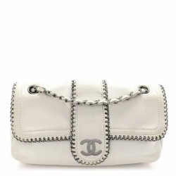 CHANEL Lambskin Mini Madison Flap White