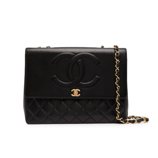 CHANEL 1992 Shoulder Bag With Flap Top