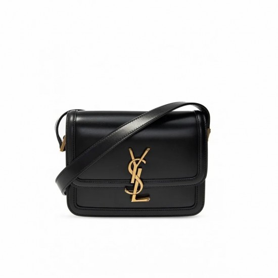 SAINT LAURENT BLACK ‘SOLFERINO’ SHOULDER BAG