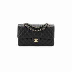 CHANEL Medium Classic Flap Handbag  Grained Calfskin & Gold Metal