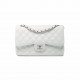 CHANEL Classic Flap Handbag SILVER METAL