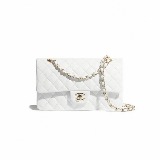 CHANEL Classic Flap Handbag GOLD METAL