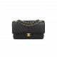 Chanel Classic Chevron Tweed Medium Flap Glod