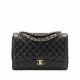 CHANEL Classic Maxi Handbag LAMBSKIN & GOLD METAL