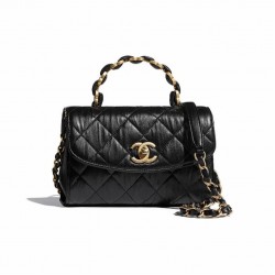 CHANEL Mini Flap Bag with Top Handle AS2477