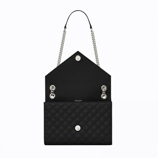 Saint Laurent Envelope Medium Bag In Mix Matelasse Grain De Poud