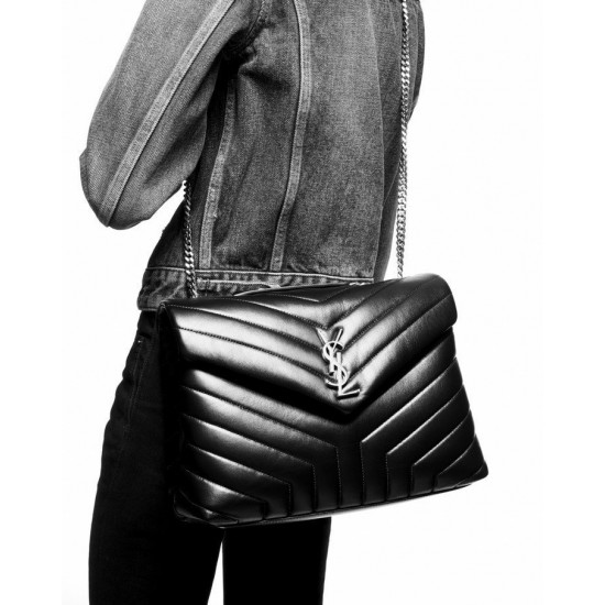 Saint Laurent Loulou Medium In Matelasse Y Leather