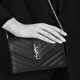 Saint Laurent Envelope Chain Wallet In Grain De Poudre Embossed