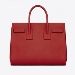 Saint Laurent Small Sac De Jour Bag In Lipstick Red Leather