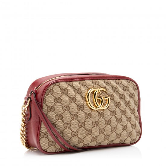 Gucci GG Canvas GG Marmont Small Shoulder Bag (SHF-divK5I)