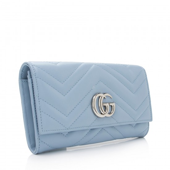 Gucci Matelasse Leather GG Marmont Continental Wallet (SHF-TBdtm3)