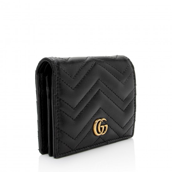 Gucci Matelasse GG Marmont Card Case Wallet (SHF-61rHie)