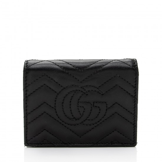 Gucci Matelasse GG Marmont Card Case Wallet (SHF-61rHie)