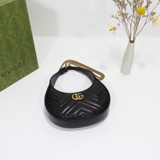 GG Marmont half-moon-shaped mini bag