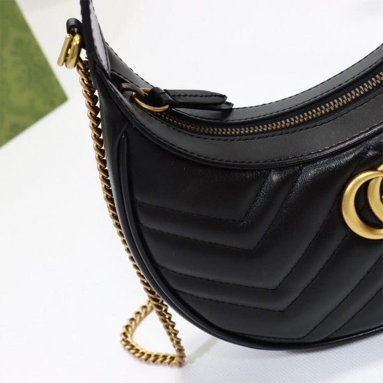 GG Marmont half-moon-shaped mini bag