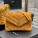 LOULOU SMALL CHAIN BAG IN “Y” QUILTED SUEDE