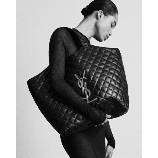 SAINT LAURENT ICARE Maxi Shopping Bag In Quilted Lambskin