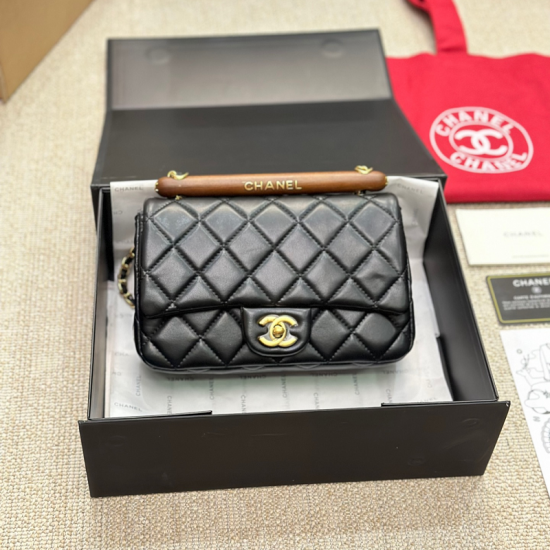 CHANEL SMALL FLAP BAG WITH TOP HANDLE