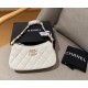 Chanel 19 Hobo Bag White Aged Calfskin Brushed Gold Hardware