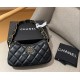 CHANEL Aged Calfskin Quilted Small Chanel 19 Hobo Black