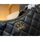 CHANEL Aged Calfskin Quilted Small Chanel 19 Hobo Black