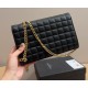 SAINT LAURENT LAMBSKIN CASSANDRE CHAIN WALLET