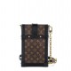 LOUIS VUITTON Monogram Pochette Trunk Verticale Black