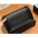 CHANEL BLACK QUILTED LAMBSKIN BOY BAG SMALL