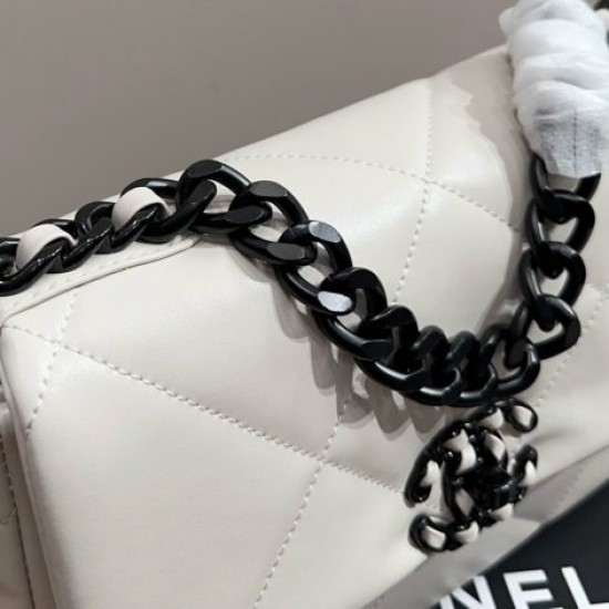 CHANEL Glossy Calfskin Quilted Medium Chanel 19 Flap