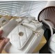 CHANEL 23K TRIPLE POCKET MINI BACKPACK CAVIAR WHITE LGHW