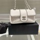 CHANEL Lambskin Mini Madison Flap White