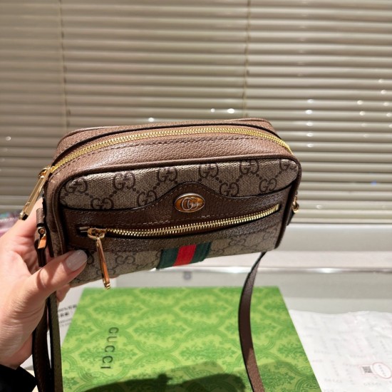 Gucci Ophidia Shoulder Bag GG Coated Canvas Mini