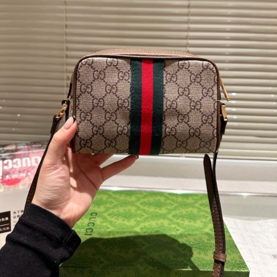 Gucci Ophidia Shoulder Bag GG Coated Canvas Mini