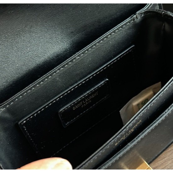 SAINT LAURENT BLACK ‘SOLFERINO’ SHOULDER BAG