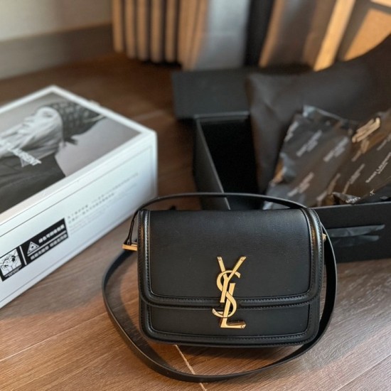 SAINT LAURENT BLACK ‘SOLFERINO’ SHOULDER BAG