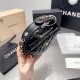 CHANEL Lambskin Quilted Chain Around Pouch Hobo Black