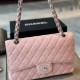 CHANEL Caviar Quilted Medium Double Flap Light Pink