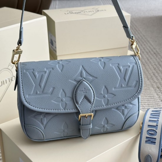 Louis Vuitton Blue Hour Monogram Giant Empreinte Leather Diane NM Bag