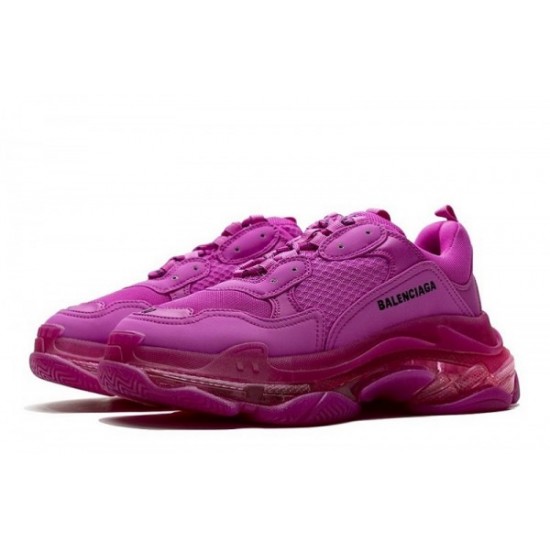 Balenciaga Triple S Clear Sole "Plum Red"