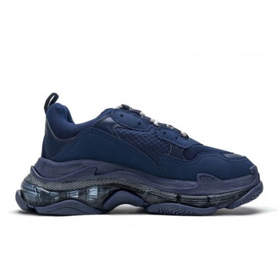 Balenciaga Triple S Clear Sole "Dark Blue"