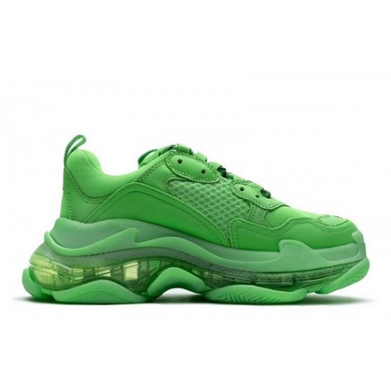 Balenciaga Triple S Clear Sole "Fluo Green"